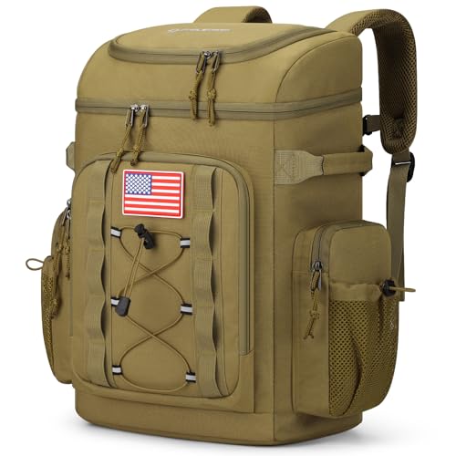 Image of Maelstrom 35 /50 Can Insulated Backpack Cooler, Leakproof Soft Lunch Ice Bag | Keeps Food Cold For 16h, Peva Liner, Durable Nylon, Ergonomic Padding. Perfect For Men, Women, Camping, Beach, Hiking, Travel