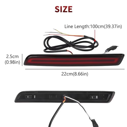 Reflectores de parachoques trasero para Chevy Malibu 2013-2015 3