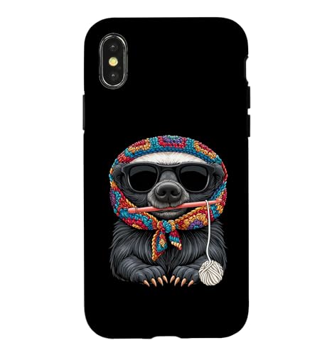 Honey Badger Ratel �O���j�[ �X�N�G�A �����j�҂� �ю� �����j�҂� �X�}�z�P�[�X iPhone X/XS �p