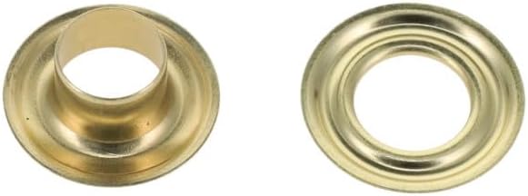 Grommet, Beveled, Natural Brass, Solid Brass-LL (100 Sets per Bag), 1/4"