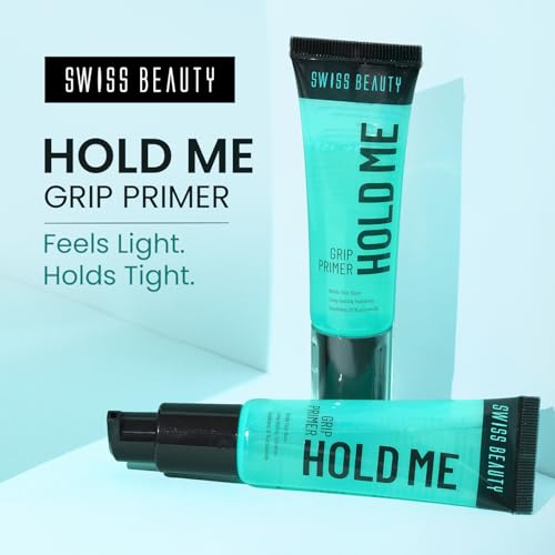 Image of Swiss Beauty Hold Me Grip Primer | Hydrating | Grippy Gel Formula | Sweat-Resistant & Humidity-Proof | Enriched with Niacinamide & Centella | Long-Lasting Base | 24ml