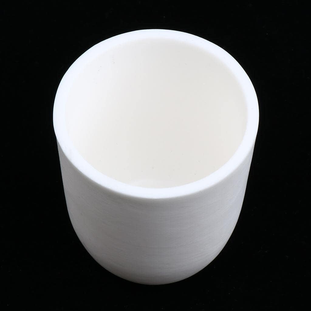 CALANDIS Cylindrical Corundum Crucible Alumina Ceramic for Lab Experiment 50Ml