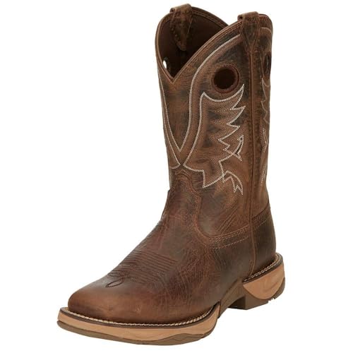Tony Lama Men Rasp Brown 11` Men Wide Square Soft Toe Rasp 12 EE