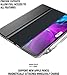 Poetic Lumos X Series Designed for iPad Pro 12.9 2020 & 2018 Case, Smart Cover with Pencil Holder, Flexible Soft Clear TPU Back, Slim Fit Trifold Stand Folio Front, Black