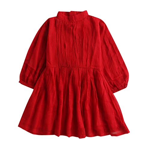 Image of Hopscotch Girls Cotton Full-Sleeve Solid Casual Midi Dress