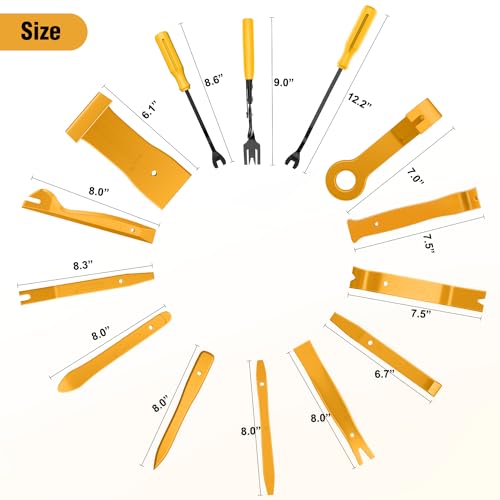 Image of GOOACC 238Pcs Trim Removal Tool Auto Push Pin Bumper Retainer Clip Set | Fastener Terminal Remover Tool Adhesive Cable Clips Kit Car Panel Radio Removal Auto Clip Pliers Yellow