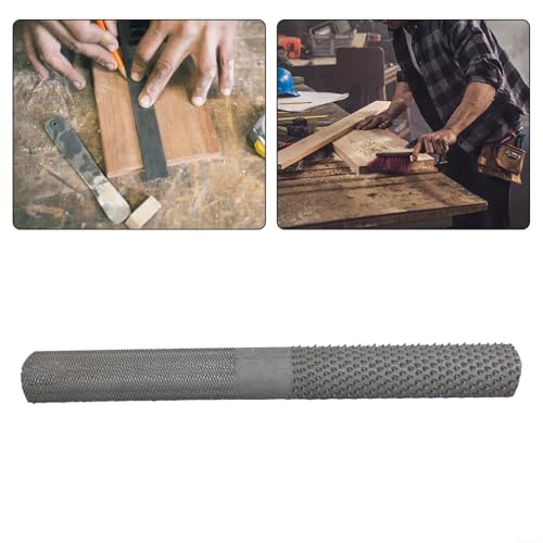 Juego de limas 4 en 1 para carpintería, escofina de acero al carbono con superficies planas y semicirculares, 200 mm de molienda múltiple para dar forma a madera, plástico y yeso
