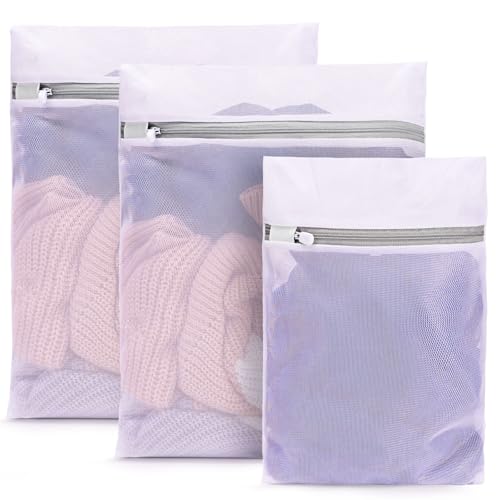 Boxlegend Lot de 3 filets à linge - Sac à linge avec fermeture éclair - Sac pour soutien-gorge, voyage, chaussures, valise, chaussettes, sous-vêtements, vêtements...