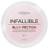 L'Oréal Paris Infallible Blur-Fection Loose Powder, Brightening Pink Setting Powder with Soft Matte Finish, Locks in Makeup for Up to 24H, 10 Light Pink, 6g