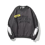 G&F Kanye Unisexo Pull-Over Sudadera Hip Hop Fans Rapero Manga Larga Ropa Calle Camisa Entrenamiento (Color : Gray, Size : XL)