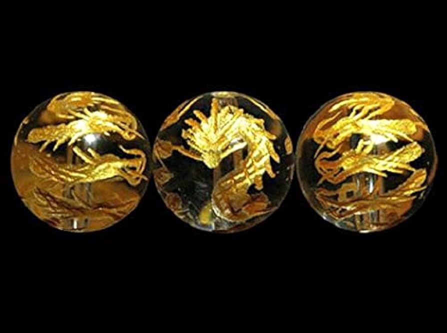 ハンドメイド ビーズブレスレット 九頭竜彫 ハンドメイド ビーズブレスレット 九頭竜彫