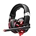 Produktbild Jszzz Wired Gaming Headset, Ps4 Gaming Headset mit Surround-Sound-Noise Cancellation mit Mikrofon und LED-Licht, Geeignet for PC / PS4 / Xbox One/Switch (Farbe: blau) (Color : Red)