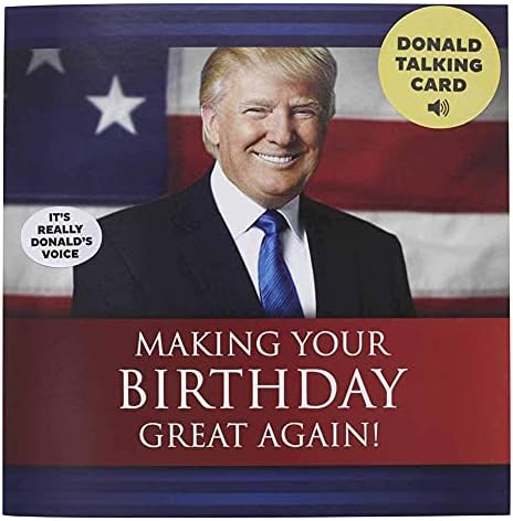 Talking Trump Birthday Card (Red) - One of the Best Donald Trump Gifts Ever Created - Wishes You Happy Birthday in Trump's REAL Voice - Funny Birthday Card for Husband - Greatest Birthday Card for Dad