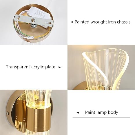 Image of Modern Curvy Creative 3 Different Color Mode LED Wall Lamp for Living Room Bedroom Restaurants, Dining, Coffee Shop, Home and Office Etc Home Decoration. (Pack of 1)