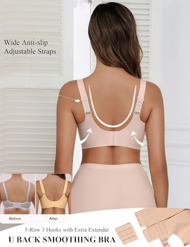 Soutien-gorge en V profond Avidlove sans armatures à couverture complète de style