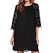 vanberfia Women's Lace Patchwork Casual Mini Chiffon Dress