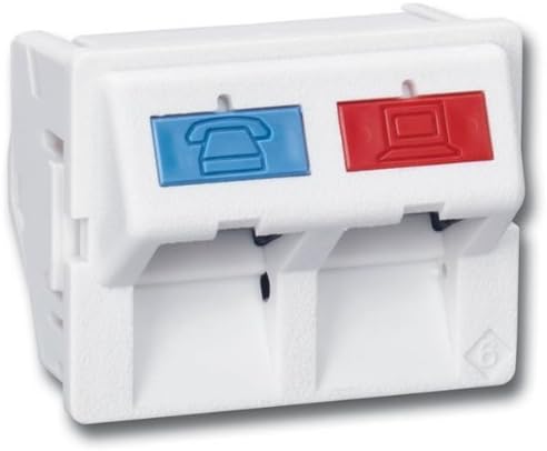 SiemonCT-C6-C6-02 - Category 6 Angled Dual Coupler, White