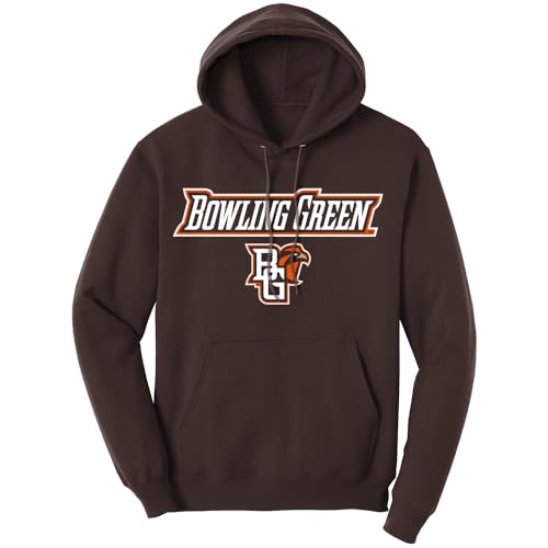 Sport Your Gear Officially Licensed Bowling Green Falcons CLS2 Classic Wordmark Mascot Pullover Sweatshirt Hoodie Brown Large – Bowling Green State Collegiate Apparel