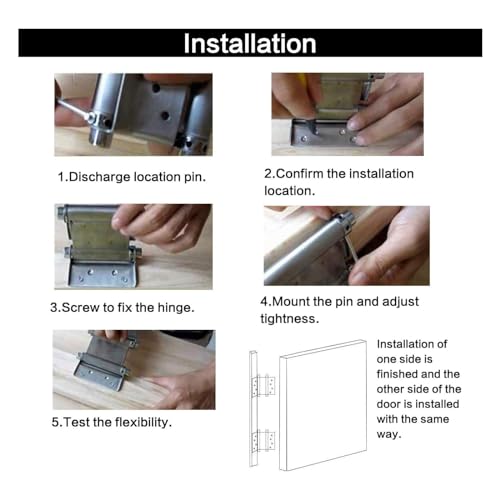 Buhyuhb D01 Double Action Spring Hinges 6Inch Stainless Steel Self Closing Hinges Double Door Hinges thumb #6