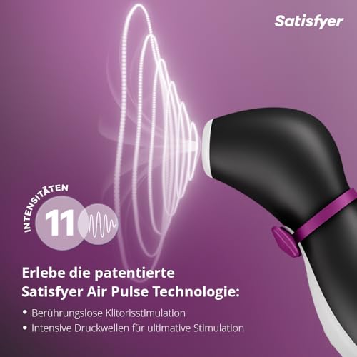 Satisfyer Pro Penguin Next Generation Druckwellen-Vibrator | Klitoris-Sauger mit 11 Vibrationsmodi | Auflege-Vibrator mit Akku-Technik… – Ansicht 2