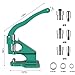 Hand Press Grommet Machine, Heavy Duty Grommet Eyelet Rivet Press Machine Industrial Table Mount Hole Punch Tool Kit with 3 Dies and 1500 Grommets for DIY Craft