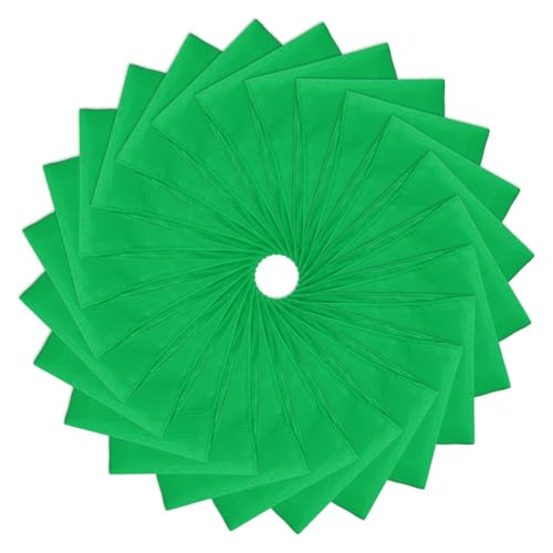 Bandanas vierges vert gazon lot de 24 pièces multifonctions 53x53 cm