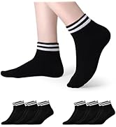 TANGCHAO 6 Paar Sneaker Socken Herren Damen Retro-Mittelknöchel SneakerSocken Knöchelhoch Sportso...