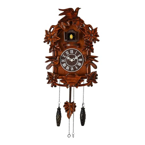Black Forest Design Wooden Cuckoo Clock With Bird On Top