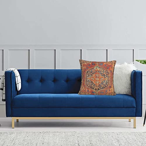 17Th Century Turkish Carpet Print 1 Throw Pillow Covers Soft Velvet Decorative Throw Pillowcases Cushion Cover For Home Decor Living Room Bed Couch Car 18X18 Inch #TOP4