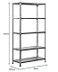 Simon Rack Simonclick Regal mit 5 Ebenen, 180 kg Tragkraft und Biegepunkt, 2000 x 1000 x 300 mm, Schwerlastregal, Garagenregal, verzinkt