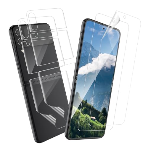 Bodyguard 2+2 Stück TPU Schutzfolie für Samsung Galaxy Z Flip 3 5G HD Bläschenfrei Anti-Kratzer Ultradünn Anti-Öl Samsung Z Flip 3 Handyfolie Frei von Kratzern Hohe Empfindlichkeit Z Flip 3 Folie