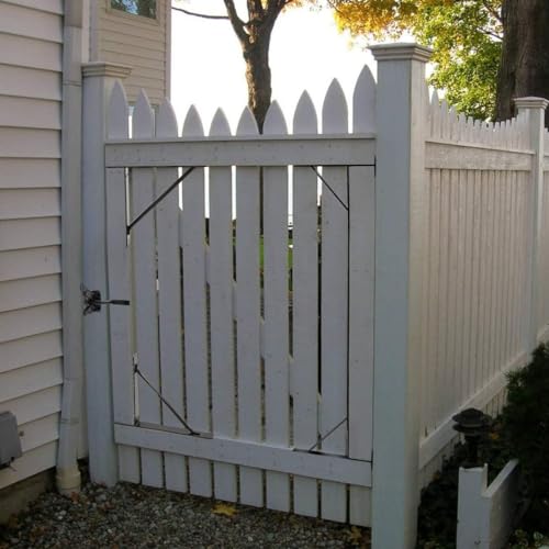 Image of Anti Sag Gate Kit Heavy Duty No Sag Kit Gate Corner Brace Bracket for Wooden Gate Fence with a Self-Locking Gate Latch (No Sag Kit A - 2Set)