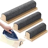 Threehoney 3 Size Tailors Clapper Pressing Bar with Clapper Wool Quilters 7, 9.5, 12 Inch Professional Sewing Tool Wooden Tailors Tool for Sewing Quilting Ironing