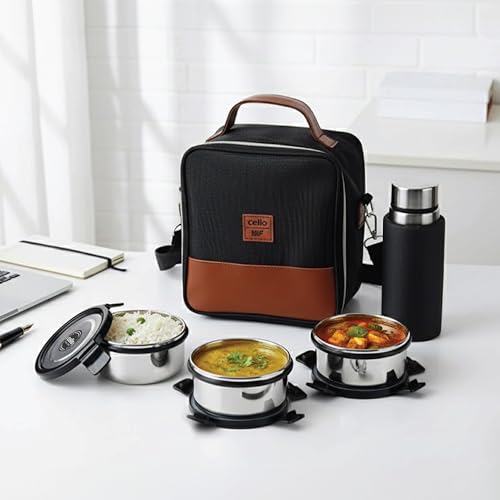 CELLO MF President Combo Stainless Steel Set of 4_Black Leatherite - Image 2