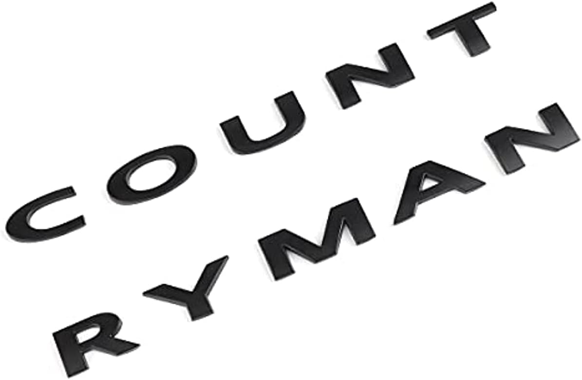 AZBESCZ 1 Set Countryman 3D Metal Alphabet Badge Engraved Decal Sticker Replacement Piece for Mini Cooper Universal R60 F60 Rear Trunk Logo Cover