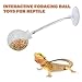 MinrzPet Reptile Tank Accessories, Bearded Dragon Enrichment Toy with Suction Cup and Spring, Interactive Feeding Ball Toy for Lizard, Gecko, Reptile Treat Dispenser