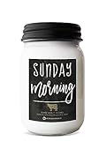 Milkhouse Candle Company - Sunday Morning - 13oz Beeswax and Soy Candles - Farmhouse Collection - 100% Natural, Paraffin Free, with Premium Fragrance Oil, Glass Jars with Lids