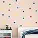 Polka Point Arc-en-ciel multicolore Vinyle Autocollant mural Décor Mural Enfants Salle d'enfants 100x