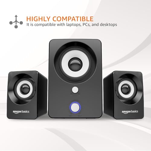 amazon basics 2.1 8W Speakers with Subwoofer - Image 6