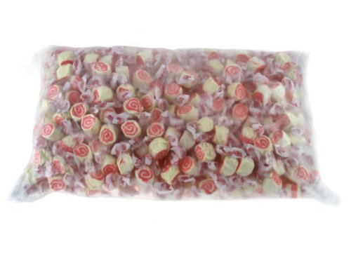 Taffy Town Pink Swirl Strawberry Cheesecake, Gourmet Salt Water Taffy, 5 Pound Bag