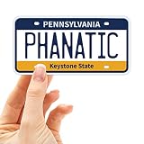 Pennsylvania License Plate Bumper Stickers, Choose from 30+ PA Cities & Phrases - Funny Philly Decals for Hydroflask Water Bottle (Phanatic)