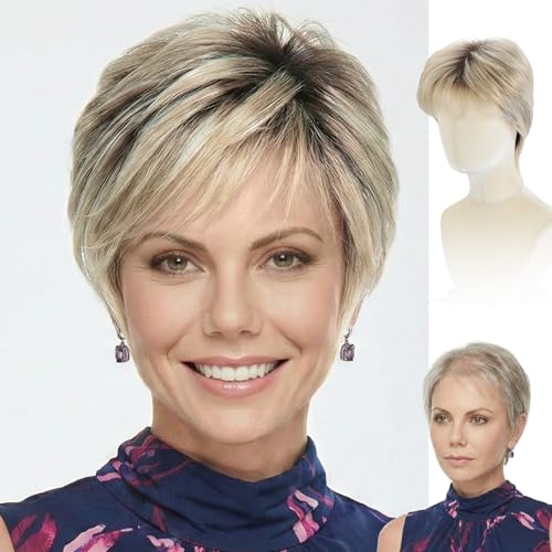 WIGYY Short Pixie Wig for White Women – Curly Ash