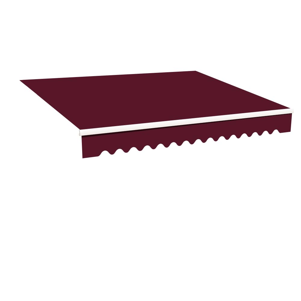 Green Bay 3x2.5m Garden Awning Replacement Fabric Top Cover Front Valance Wine Red โ image 1