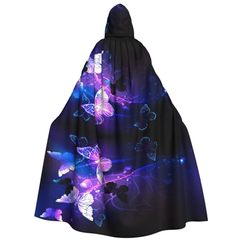 Cape à capuche papillons nocturnes imprimée pour tenues de fête
