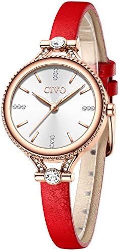 CIVO Ladies Watches Waterproof Minimalist Women Watches Slim Ultra Leather Band Women Watches Elegant Classic Casual Analogue Wrist Watches for Ladies