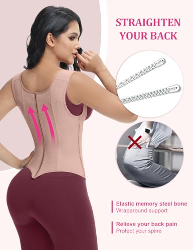 Image of SHAPSHE Waist Trainer for Women, Tummy Control Sports Girdle, Workout Body Shaper with Adjustable Shoulder Strap