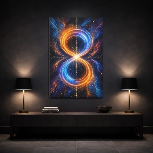 Impression sur toile infini abstrait de qualité supérieure 60x90 - 3