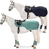 Eskadron Fliegen-Ausreitdecke Exercise Cooler in Navy oder balsamgreen, Farbe:balsamgreen, Größe (cm):M - 135cm