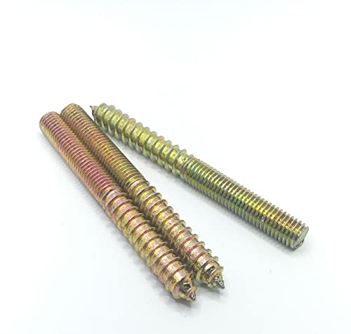 Image of Hanger Bolt M10x100 Double Headed Bolt Self-Tapping Screw for Furniture 15Pcs