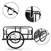 LWWJJ Bike Cargo Trailer. Foldable Bicycle Cart Wagon Trailer w/Hitch, 110lbs Max Load Steel Frame Heavy Duty Bicycle Cargo Wagon Trailer for Carrying Stuff Luggage Plants Tools, Black